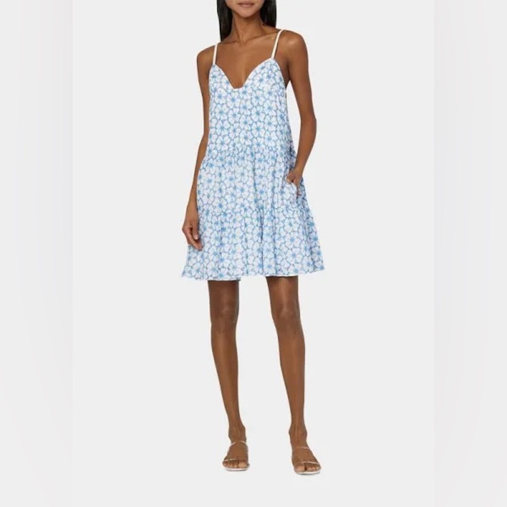 Milly Evelyn Cotton Embroidered Mini Dress